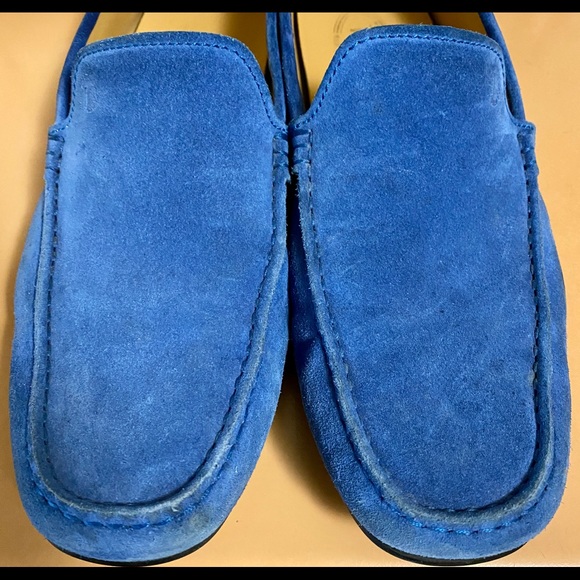 TOD'S Mens Blue Suede Driving Shoe - Picture 8 of 10